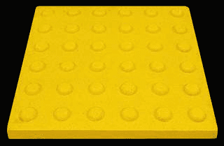 Loseta de concreto polimérico — textura de botones